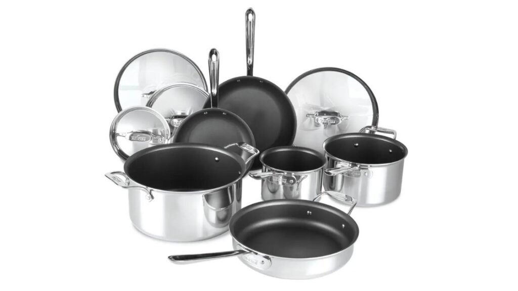 All Clad - D5 Stainless Polished 5-ply Bonded Nonstick Cookware