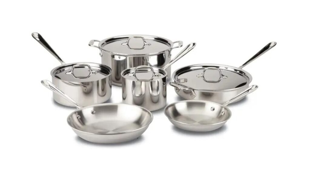 All-Clad's D3 Stainless Steel Cookware Set (10 piece)