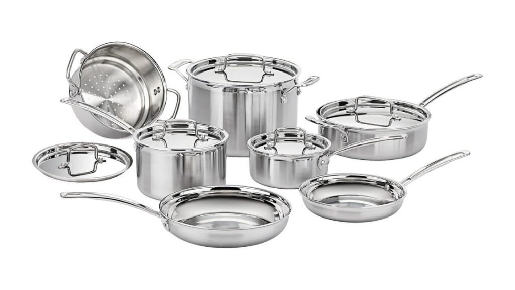 Cuisinart MultiClad Pro Triple Ply Stainless Cookware 12 Piece Set