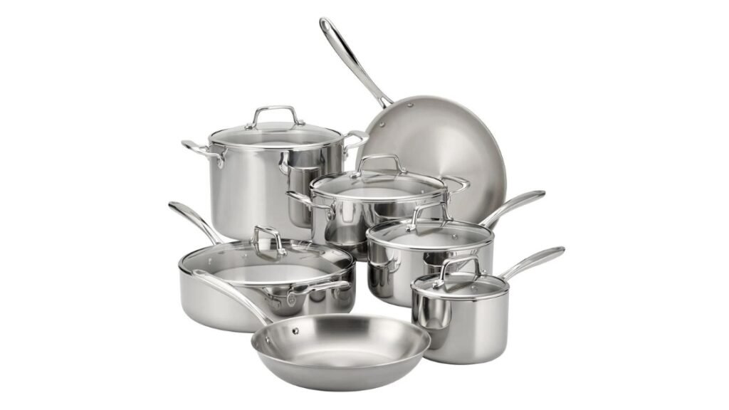 Tramontina Tri-Ply Clad Stainless Steel Cookware Set (12 Piece)